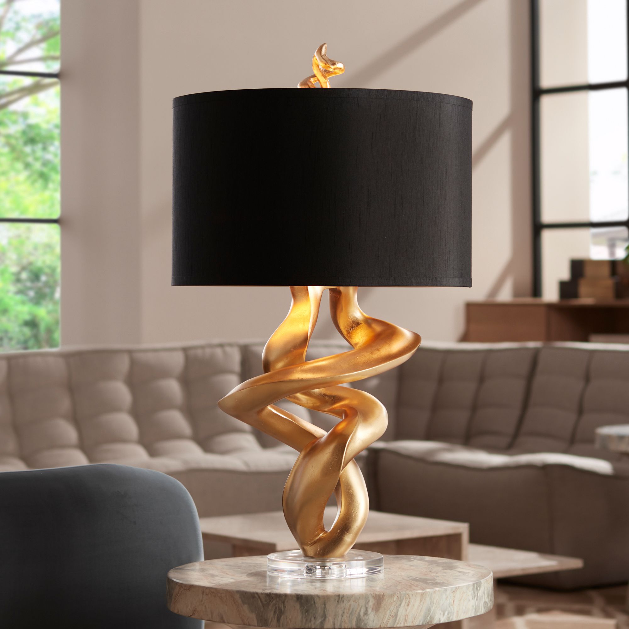 gold ibis table lamp