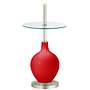 Bright Red Ovo Tray Table Floor Lamp