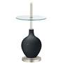 Black of Night Ovo Tray Table Floor Lamp