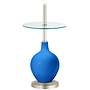 Royal Blue Ovo Tray Table Floor Lamp
