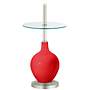 Poppy Red Ovo Tray Table Floor Lamp