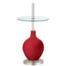 Ribbon Red Ovo Tray Table Floor Lamp