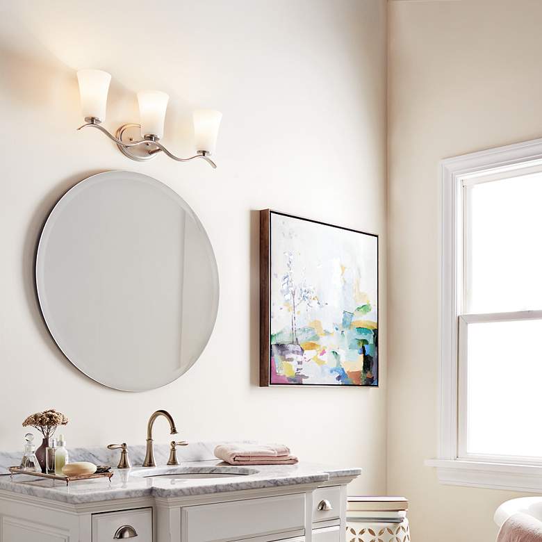 Image 1 Kichler Armida 23" Wide Brushed Nickel 3-Light Bath Light in scene