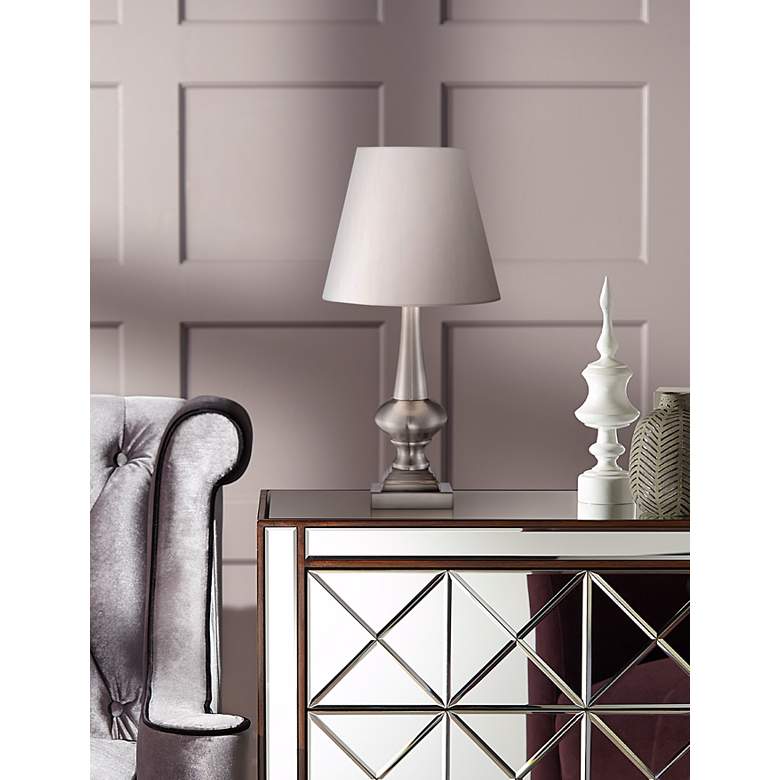 Image 1 360 Lighting 19" High Brushed Nickel Finish Touch On-Off Table Lamp in scene