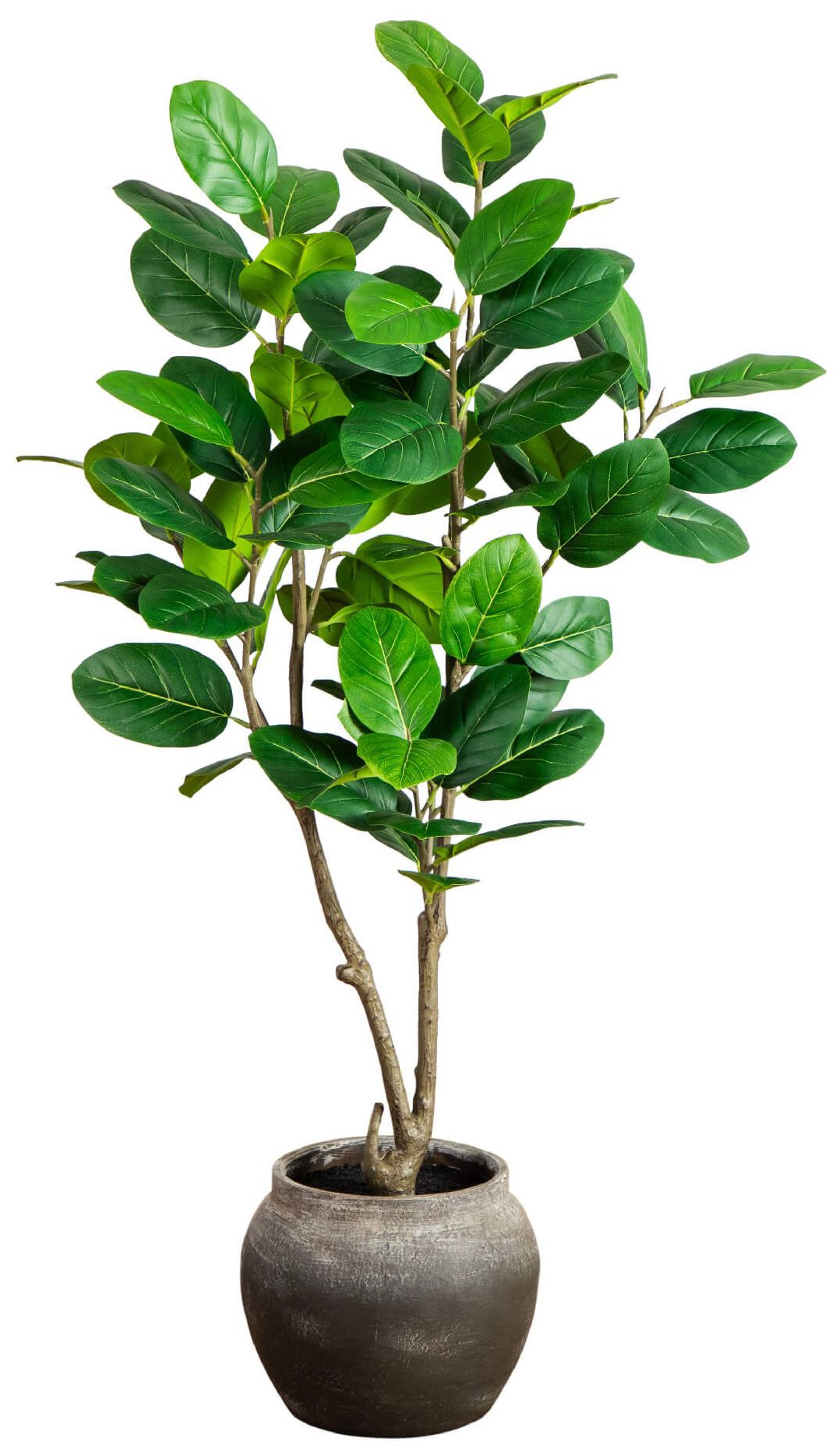 Image 2 4ft. Artificial Audrey Ficus Tree in Rustic Decorative Planter