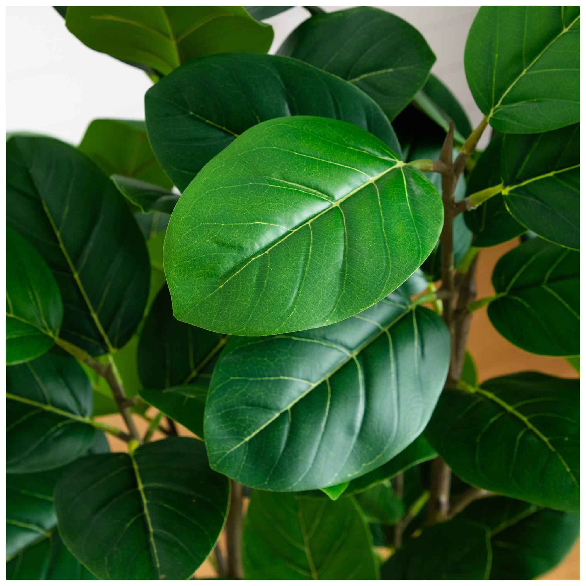 Image 4 4ft. Artificial Audrey Ficus Tree in Rustic Decorative Planter more views