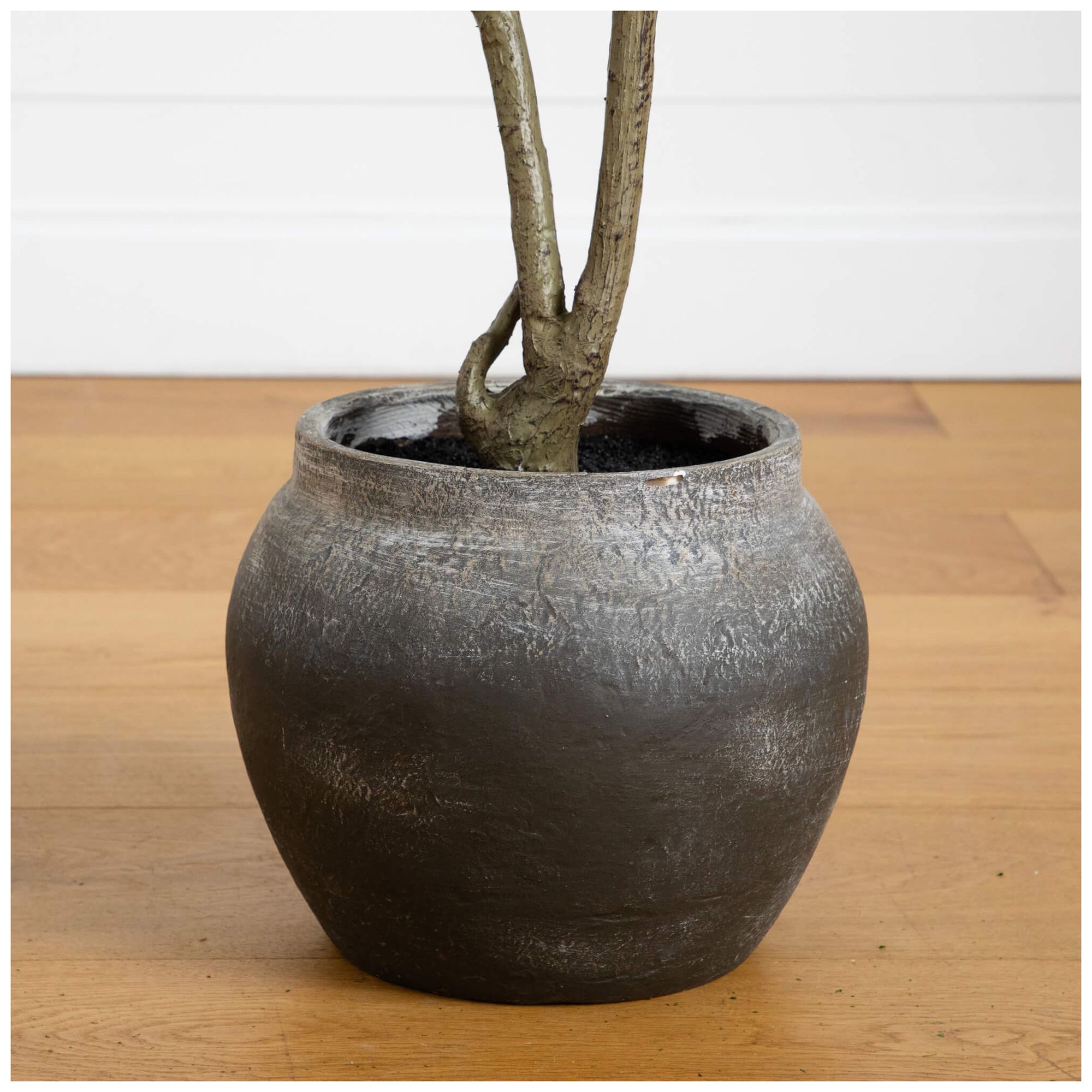 Image 6 4ft. Artificial Audrey Ficus Tree in Rustic Decorative Planter more views