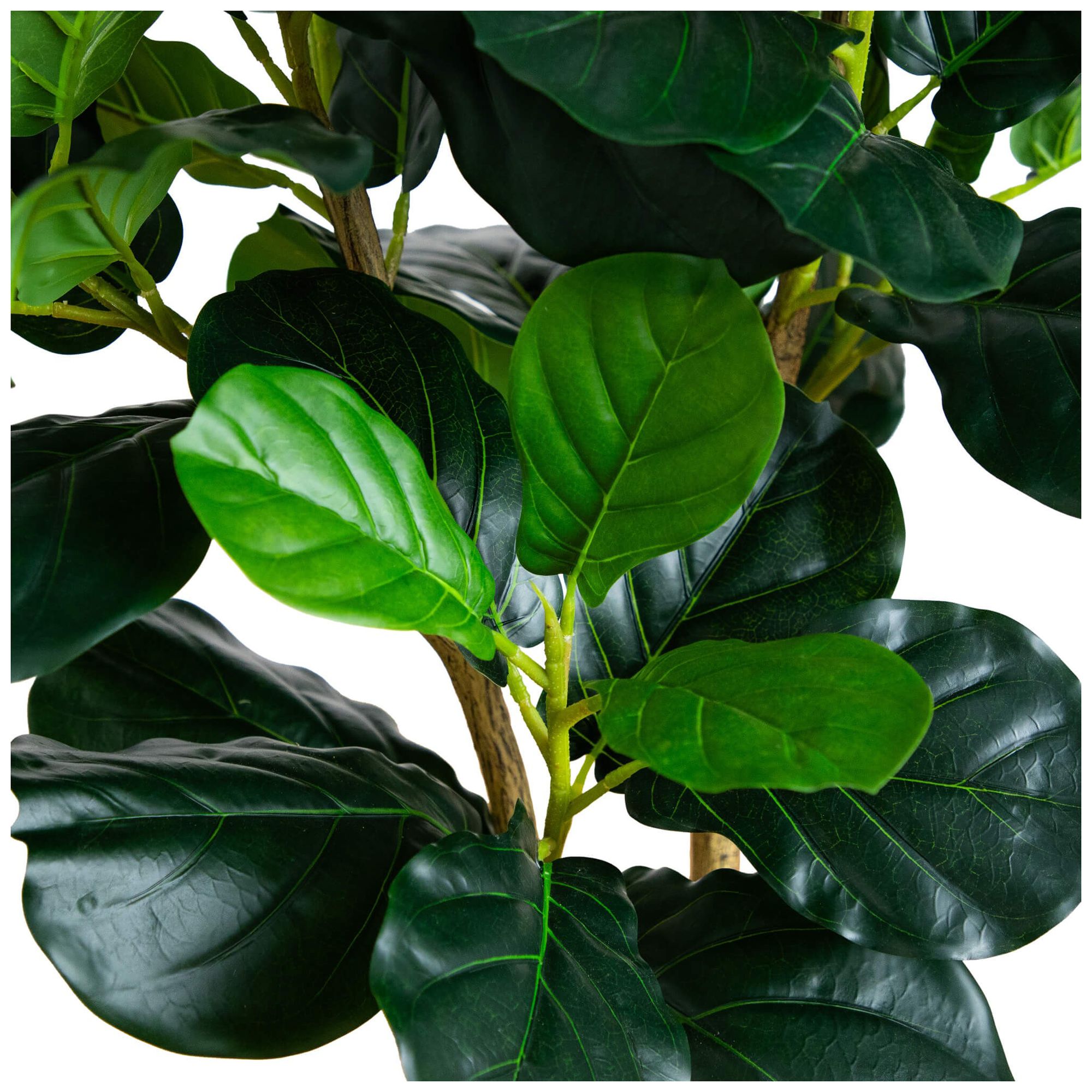 Image 4 4ft. Artificial Lush Fiddle Leaf Tree in Decorative White Planter more views