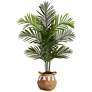 4ft. Artificial Paradise Palm Tree with Handmade Basket with Tassels