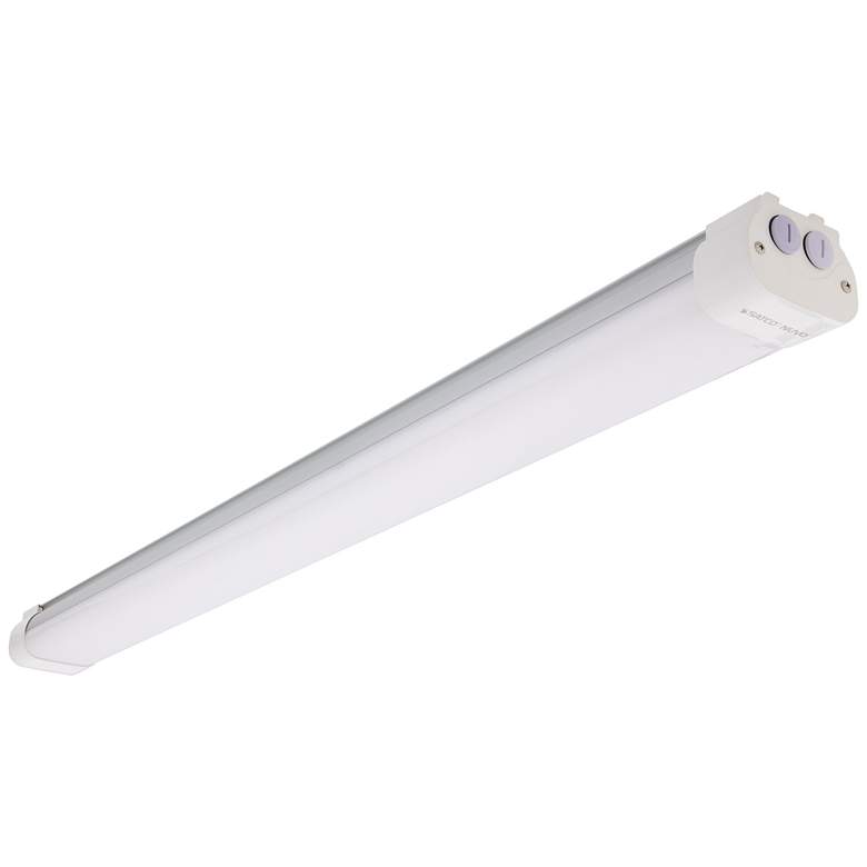 Image 1 4Ft LED Tri-Proof Linear Fixture w/ Integrated Microwave Sensor CCT