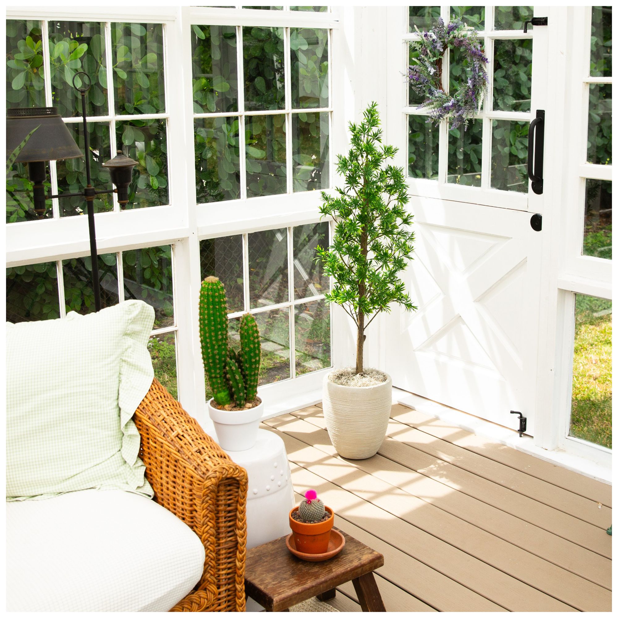 4ft. UV Artificial Podocarpus Artificial Tree (Indoor/Outdoor)