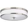 4R335 - Brushed Nickel Frosted White Ceiling Light