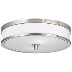 4R335 - Brushed Nickel Frosted White Ceiling Light