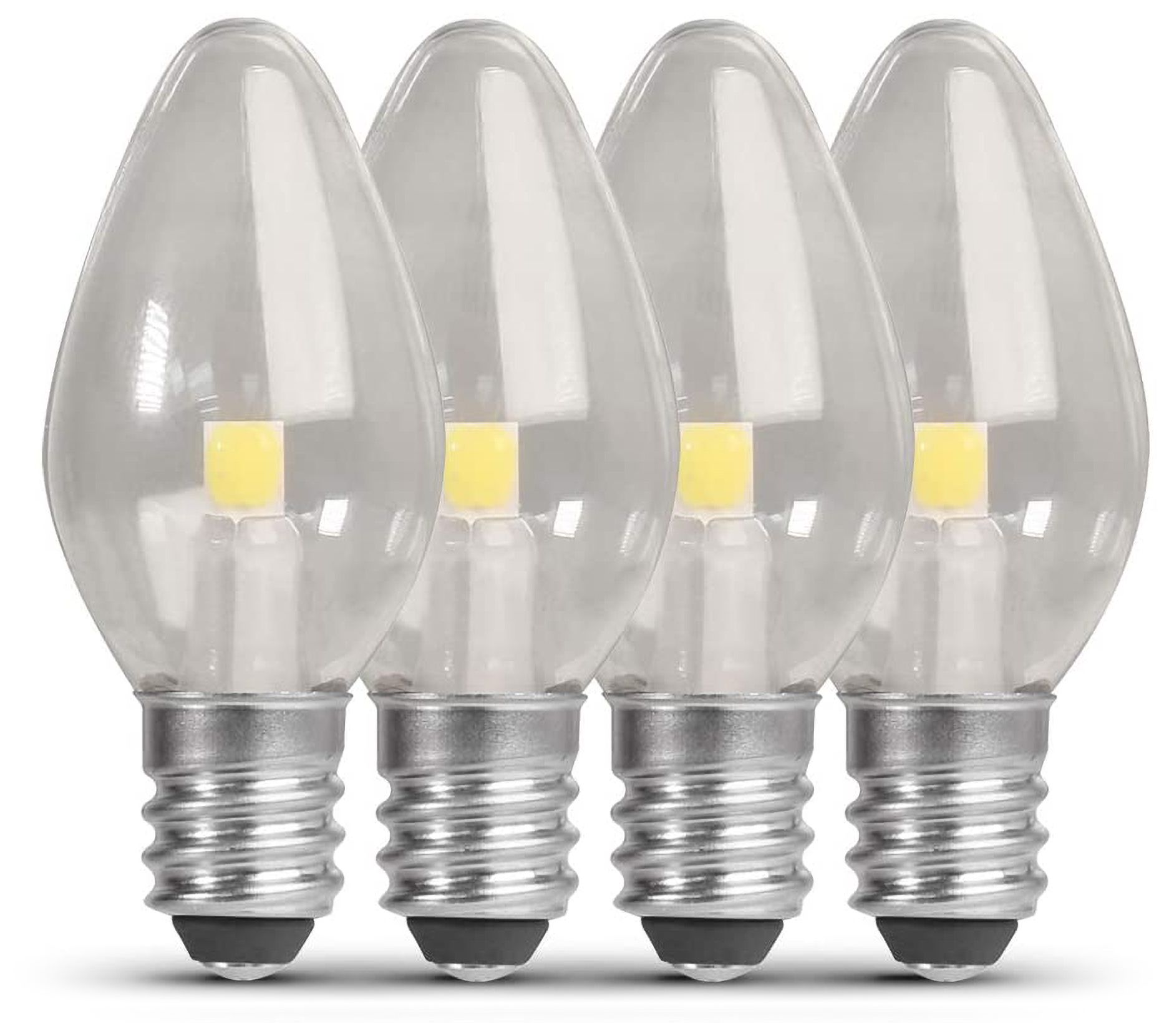 4W Equivalent Clear 0.35W LED Night Light Bulb Set of 4 82V73