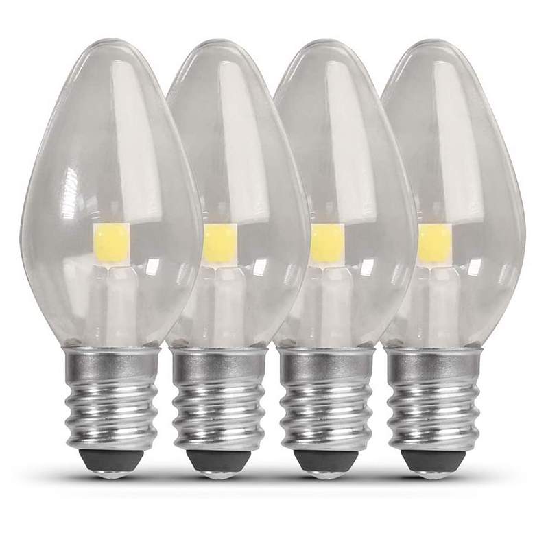 Image 1 4W Equivalent Clear 0.35W LED Night Light Bulb Set of 4
