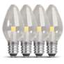 4W Equivalent Clear 0.35W LED Night Light Bulb Set of 4