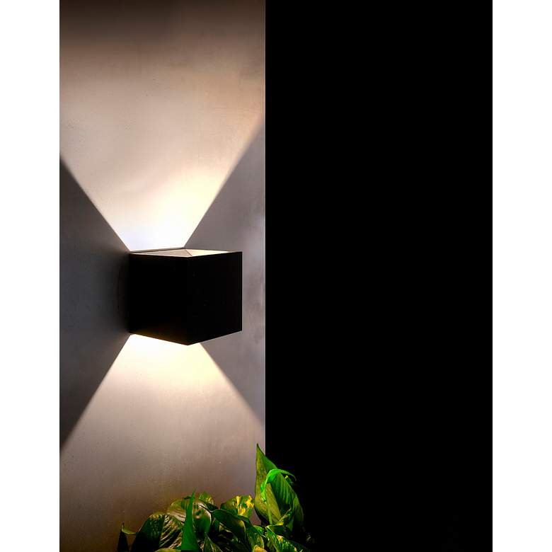 Image 4 5.1" QB Outdoor Silver Up & Down Wall Light more views