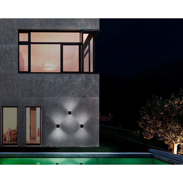 Image 5 5.1" QB Outdoor Silver Up & Down Wall Light more views