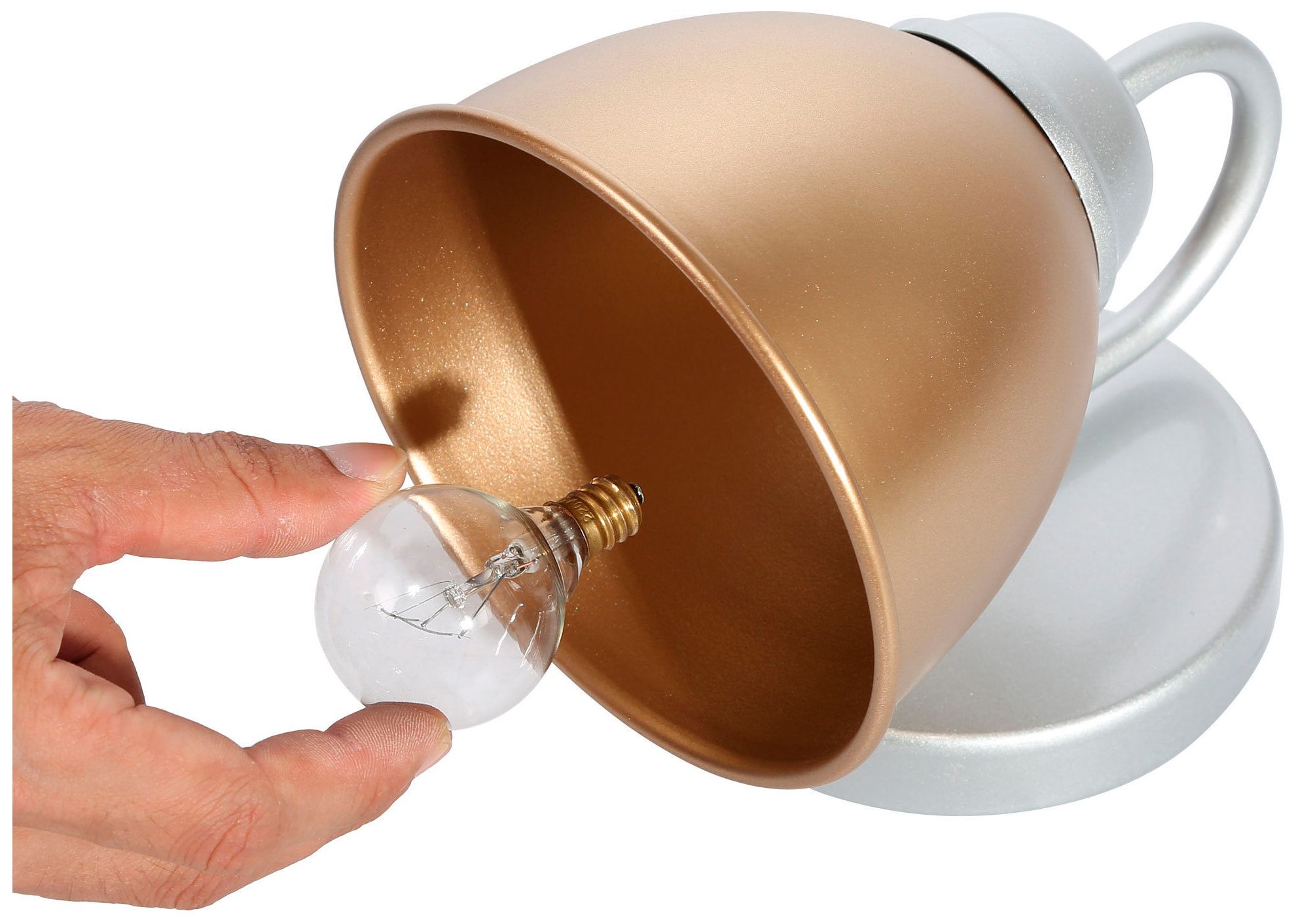 Image 5 5.1"W 1-Light Gold Metal Bell Wall Sconce more views