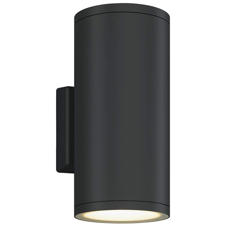 Image 2 5.5" Cylinder Outdoor Anthracite Up & Down Wall Light