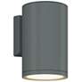 Thumbnail2 of 5.5" Cylinder Outdoor Silver Down Wall Light