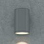 Thumbnail1 of 5.5" Cylinder Outdoor Silver Down Wall Light