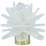 5.5" White and Gold Selenite Stone Candle Holder