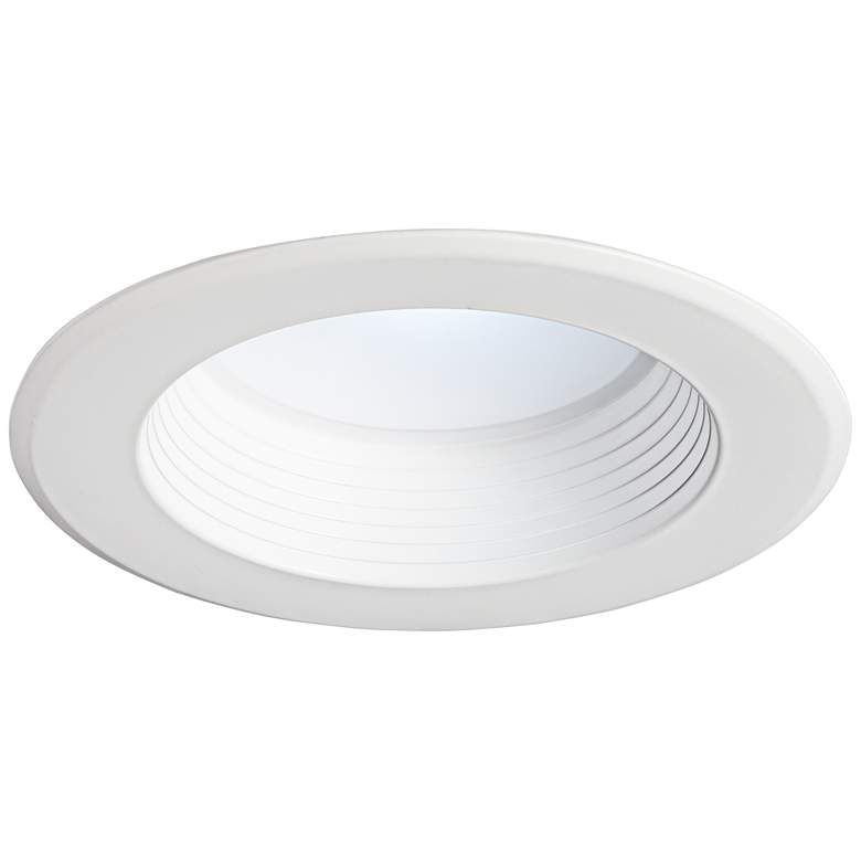 Image 1 5/6 inch White Baffle 12 Watt Dimmable LED Retrofit Trim