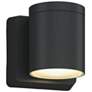 5.8" Cylinder Outdoor Black Down Wall Light