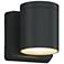 5.8" Cylinder Outdoor Black Down Wall Light