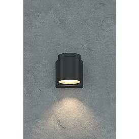 Image5 of 5.8" Cylinder Outdoor Black Down Wall Light more views
