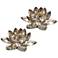 5.9" Gold Lotus Candle Holders