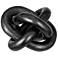 5.9" Natural Black Decorative Marble Chain Sculpture