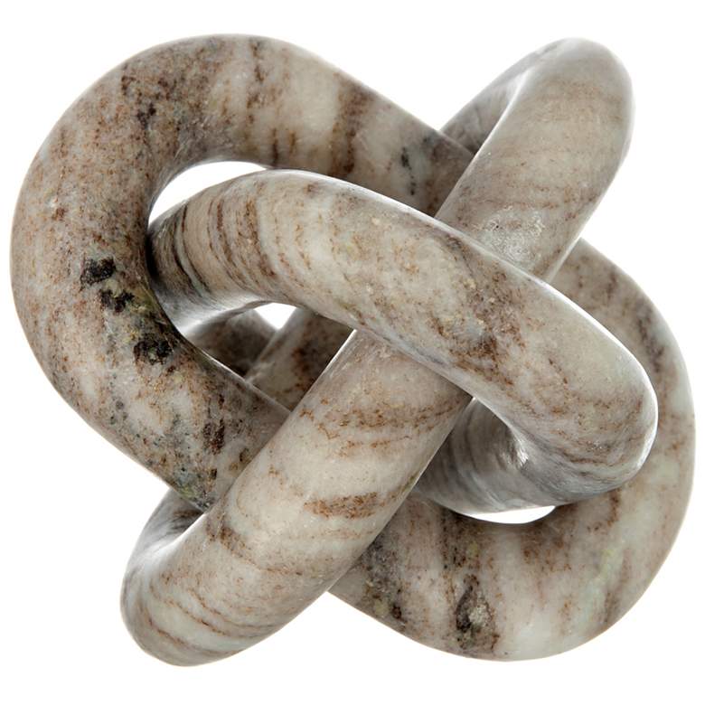 Image 1 5.9" Natural Brown Decorative Marble Chain Sculpture
