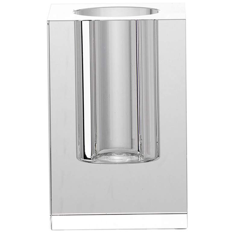 Image 1 5.9" Transparent Rectangular Vase