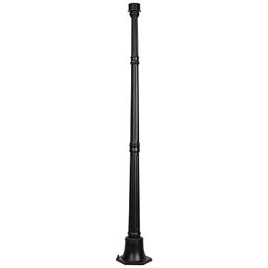 5 FT High Black Decorative Post with EZ Kit