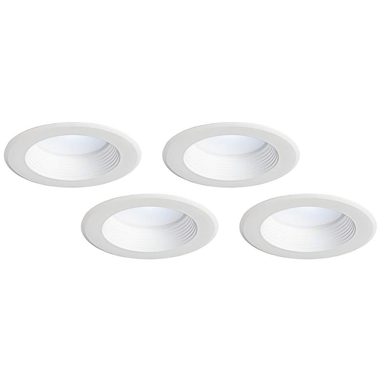 Image 1 5"/6" White 15 Watt Dimmable LED Retrofit Trims 4-Pack