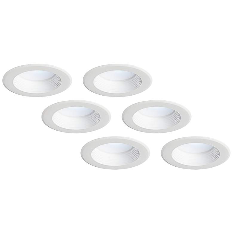 Image 1 5"/6" White 15 Watt Dimmable LED Retrofit Trims 6-Pack