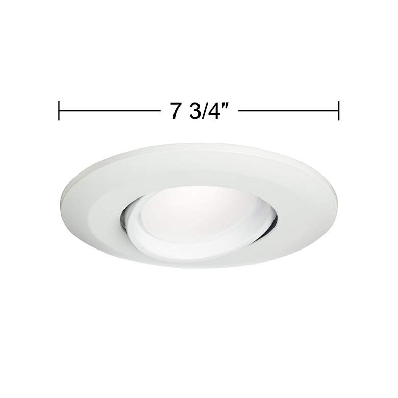 Image 6 5"/6" White Gimbal Retrofit LED Eyeball 4-Pack more views