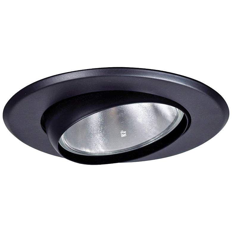Image 1 5" Black Gimbal Recessed Light Eyeball Trim