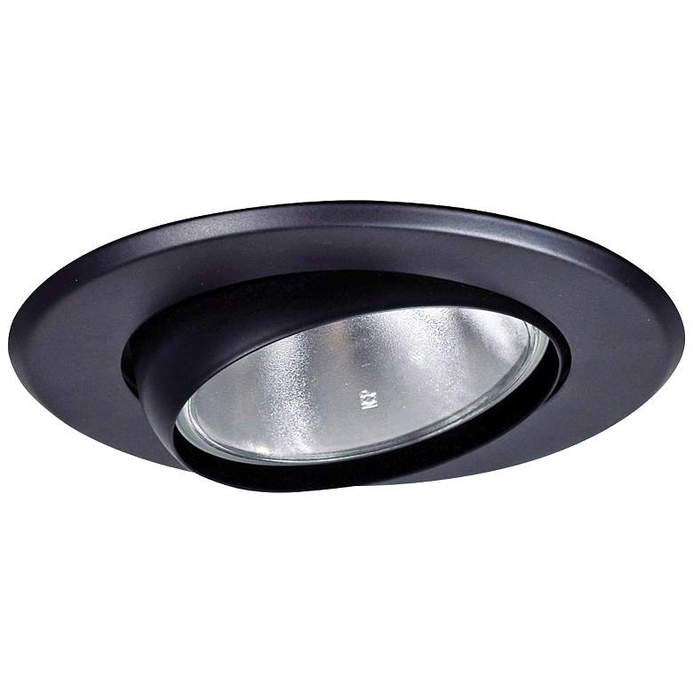 Image 1 5 inch Black Gimbal Recessed Light Eyeball Trim