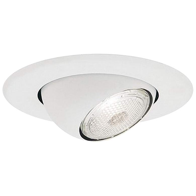 Image 1 5 inch White Gimbal Recessed Light Eyeball Trim