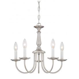 Image1 of 5 Light; 18 in.; Chandelier; with Candlesticks