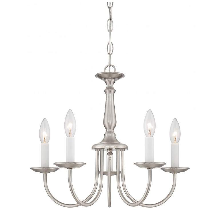 Image 1 5 Light; 18 in.; Chandelier; with Candlesticks