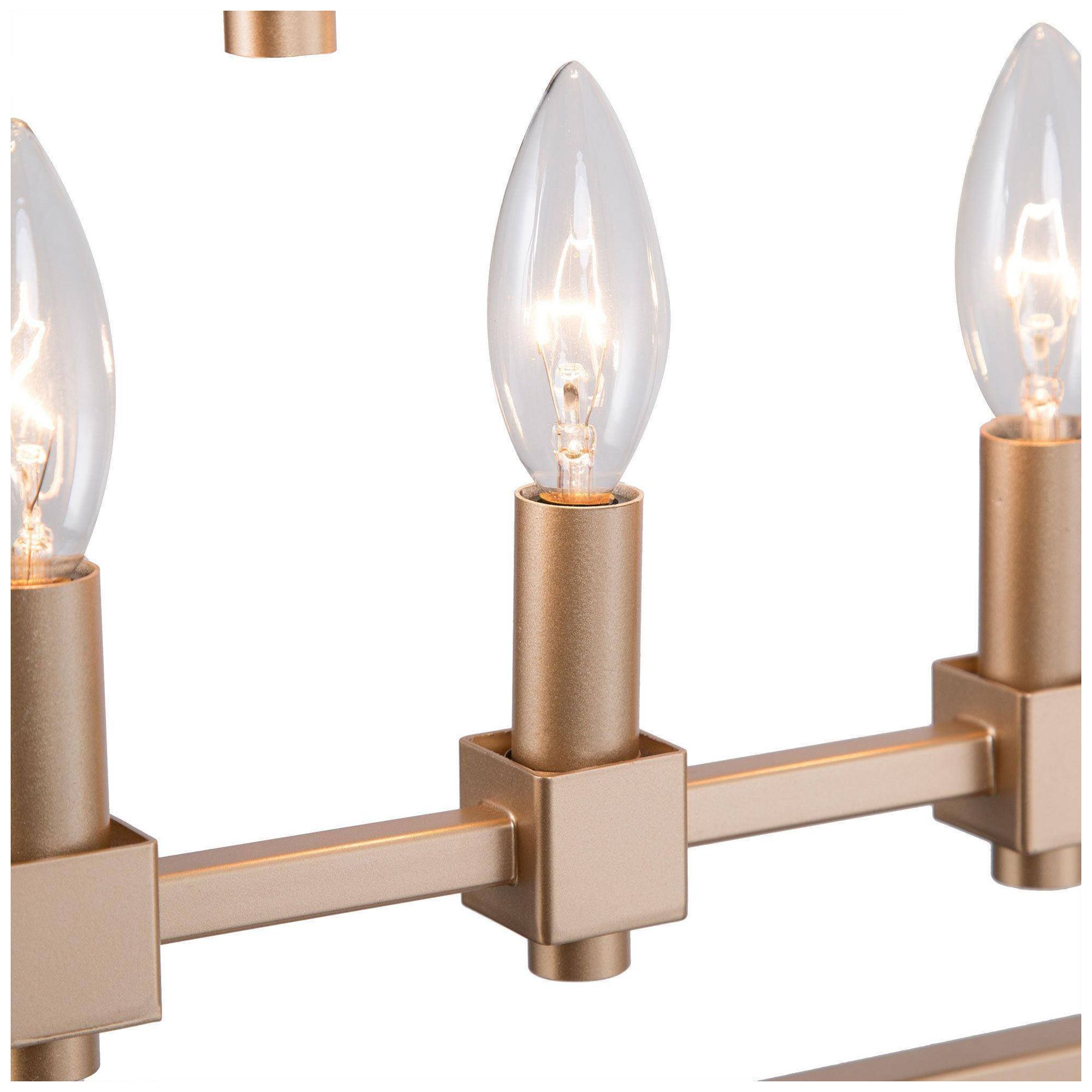 Image 2 5-Light 28.3"W Rectangle Dark Gold  Chandeliers more views