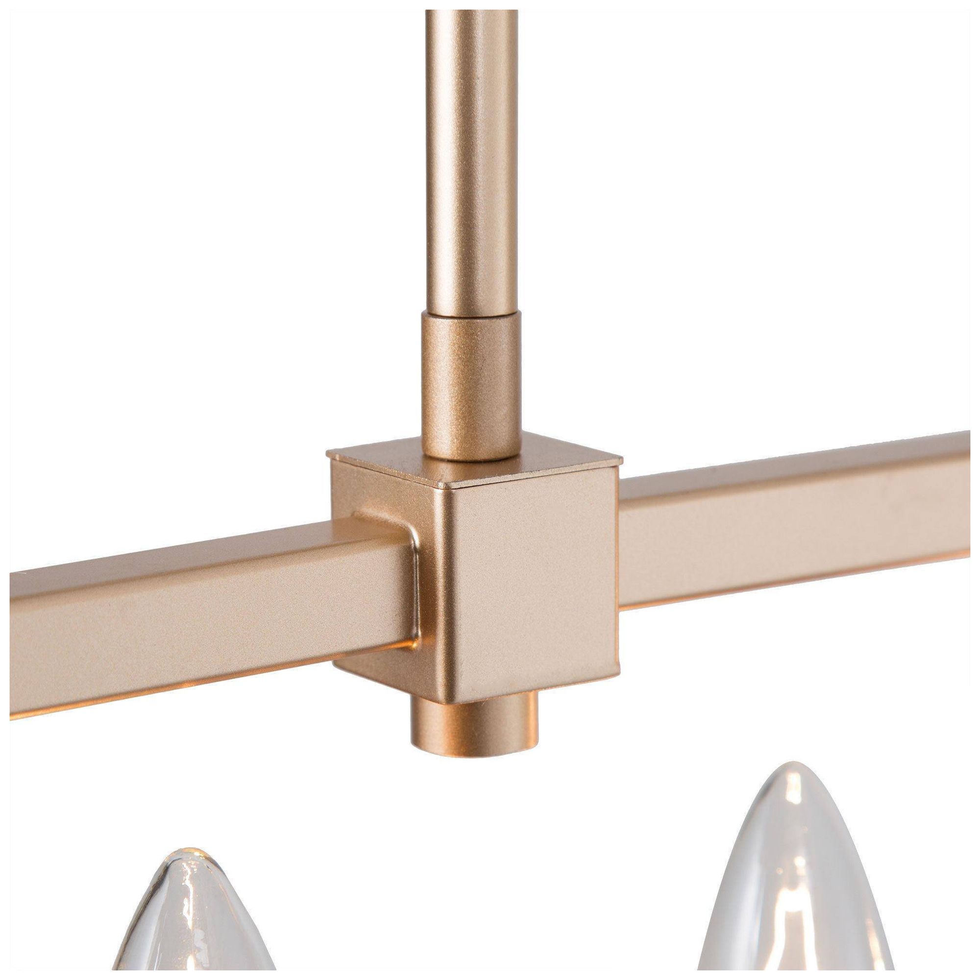 Image 3 5-Light 28.3"W Rectangle Dark Gold  Chandeliers more views