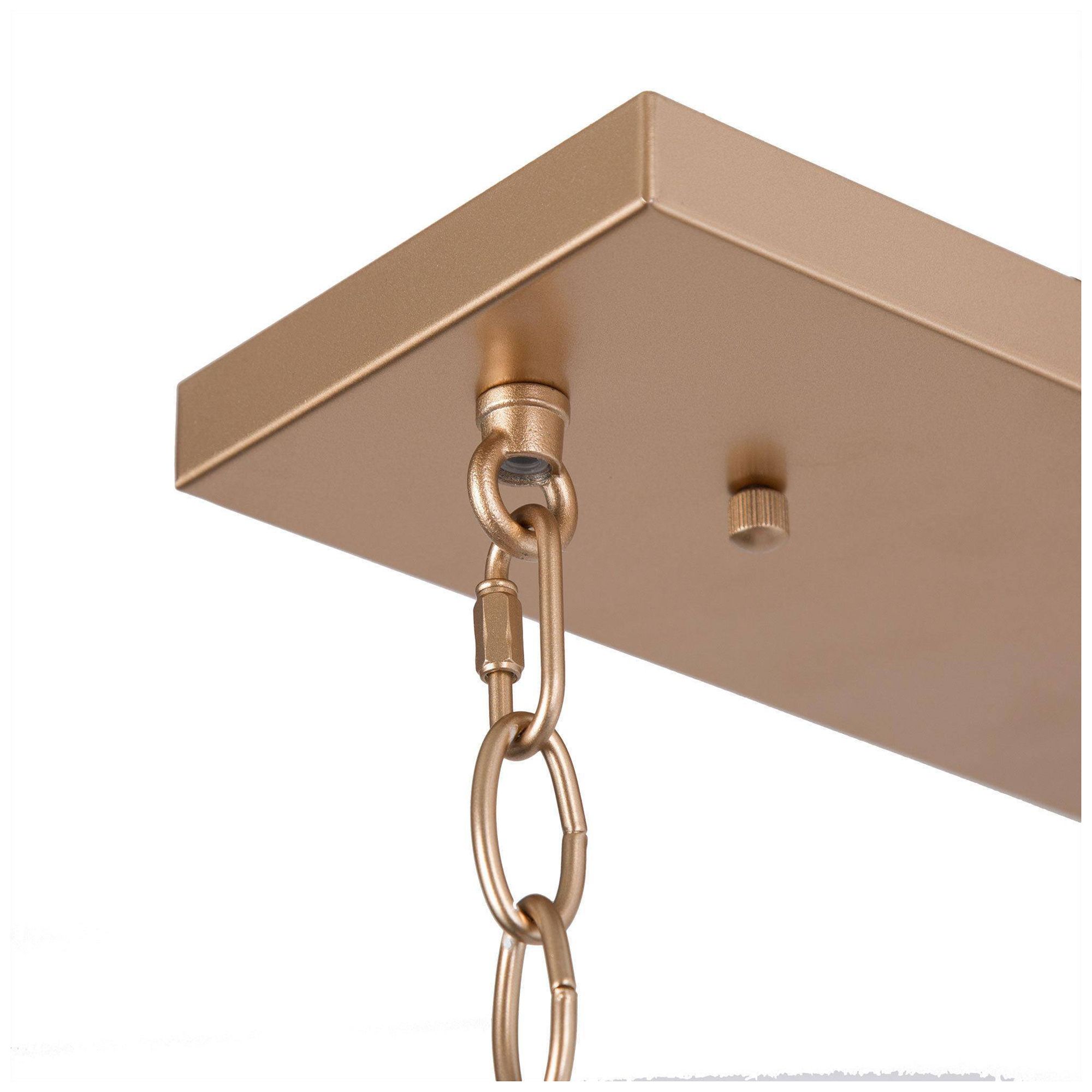 Image 4 5-Light 28.3"W Rectangle Dark Gold  Chandeliers more views