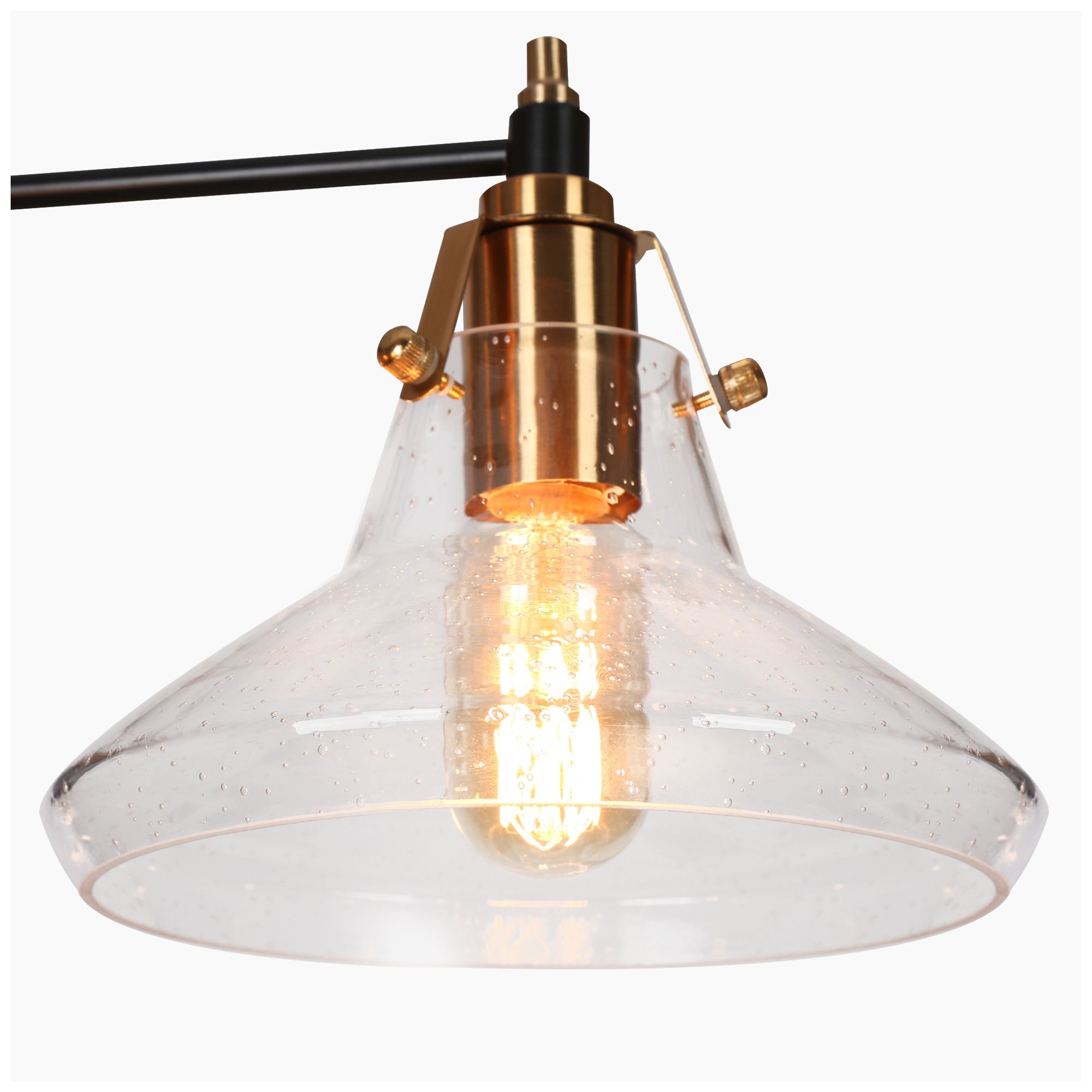 Image 5 5-Light 33.1"W Branch Matt Black and Plated Brass Chandeliers more views