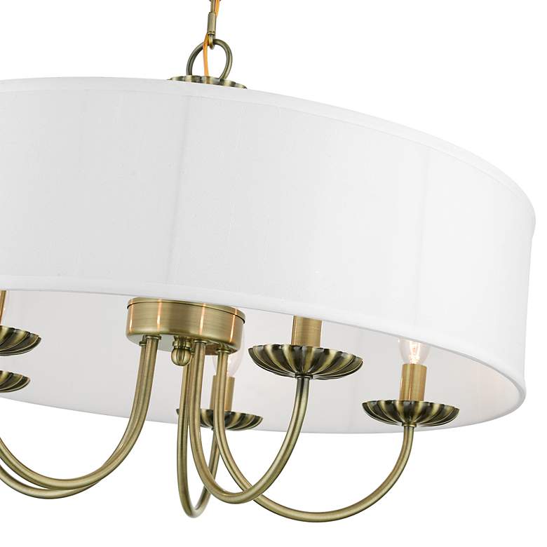 Image 6 5 Light Antique Brass Pendant Chandelier more views