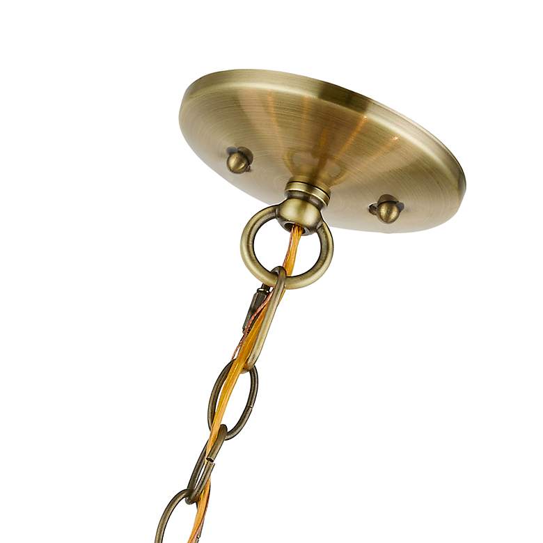 Image 7 5 Light Antique Brass Pendant Chandelier more views